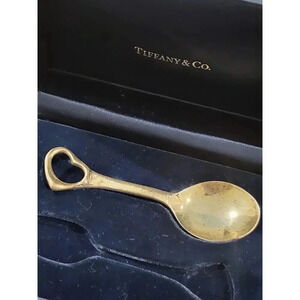 RARE Vintage Tiffany & Co Elsa Peretti Sterling Silver Open Heart Baby S…